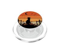Scena di zucca di luna gatto nero di Halloween vintage PopSockets PopGrip per MagSafe