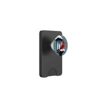 Scena invernale con uccello cardinale in cima a una lanterna di strada PopSockets PopWallet per MagSafe