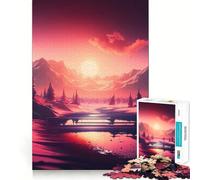 Scena invernale mistica e innevata - Puzzle da 1000 pezzi per adulti - Gioco di logica e serenità - Taglio preciso - Regalo di Natale (38x26cm)