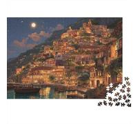 Scena Notturna Città Puzzle 1000 Pezzi Carta per Adulti Gioco Educativo Panorama Notte Decorazione Parete Cartone Spesso Eco Regalo 70x50cm/1000pcs