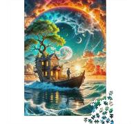 Scena notturna di fantasia Jigsaw Puzzle Impossible 1000 Pezzi Decorazione Per La Casa. Giochi Rilassamento E Intelligence Per Adulti E Bambini Da 12 Anni 1000pcs (75x50cm)