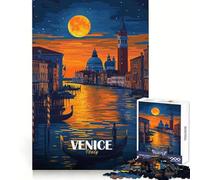 Scena notturna di Venezia, Italia Puzzle per ragazzi da 1000 pezzi Divertimento stimolante per l'intelletto Bordi precisi Regalo per le vacanze (38x52cm)