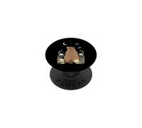 Scena pacifica dello stagno delle libellule della luna di Capybara PopSockets PopGrip Adesivo