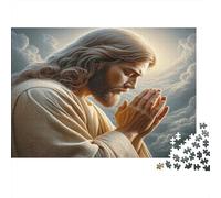 Scena preghiera Gesù Puzzle 1000 Pezzi Adulti In cartone Riciclato,Un Premium Jigsaw Puzzle Per Pace Interiore,Ideale Per Attività Puzzle Per Le Vacanze,Regalo Di Compleanno Originale 52x38cm/1000pc