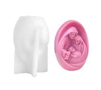 Scena Presepe Stampo in Silicone Candela Sapone Fondente Cioccolato Decorazione Strumento Nascita Di Gesù Candela Stampo Resina Nascita Di Muffa
