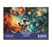 Scena Spaziale Puzzle 1000 Pezzi Avventura Puzzle Gioco Difficile per Attività Decorazione Della Parete Della Casa di Cartone 100% Riciclato Regali per le Donne, Regali per gli Uomini 70x50cm/1000pcs