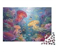 Scena subacquea 1000pcs (75x50cm) - Medusa Anemones And Fish Corallo Reef Puzzle Per Adulti Giocattolo Fai-da-te