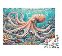 Scena subacquea del polpo Puzzle 1000 Pezzi Adulti In Incastro Perfetto, Un Busta Di Puzzle A Rompicapo Per Enigma Ultra Difficile, Ideale Per Serata Giochi in Scatola, Il Migl