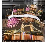 Scena subacquea fantasy Set Di Copripiumino Set di 3 Pezzi morbida stampa di 3D con federa per cuscini con cerniera magica Flora Luminosa copripiumino for coppie e adulti Super king（260x220cm）