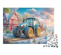 Scena trattore invernale 1000 Piece Precise Interlocking Stil paesag agr Jigsaw for Teens Digital Detox Frameable Puzzle Stay at Home Fun Limited Edition 38x26cm/1000pcs