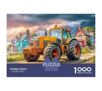 Scena trattore Puzzle 1000 Pezzi In Arte vintage Incastro Perfetto, Un Premium Jigsaw Puzzle Per Art-terapia, Ideale Per Serata Giochi in Scatola, Regalo Per La Pensione 52x38cm/1000p