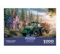Scena trattore Puzzle 1000 Pezzi In Arte vintage Incastro Perfetto, Un Premium Jigsaw Puzzle Per Art-terapia, Ideale Per Serata Giochi in Scatola, Regalo Per La Pensione 52x38cm/