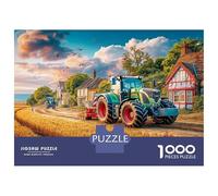 Scena trattore Puzzle 1000 Pezzi In Paesaggio retro Art cartone Resistente, Un Tangram Per Giochi Di Puzzle Per Lo Sviluppo Cognitivo, Ideale Per Attività Fuzzle Post-scuola, Il Puzzle Più