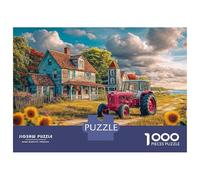 Scena trattore Puzzle 1000 Pezzi In Paesaggio retro cartone Resistente, Un Tangram Per Giochi Di Puzzle Per Lo Sviluppo Cognitivo, Ideale Per Attività Fuzzle Post-scuola, Il Puzzle Più Ven