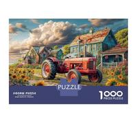 Scena trattore Puzzle 1000 Pezzi In Paesaggio retro cartone Resistente, Un Tangram Per Giochi Di Puzzle Per Lo Sviluppo Cognitivo, Ideale Per Attività Fuzzle Post-scuola, Il Puzzle