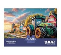 Scena trattore Puzzle 1000 Pezzi In Paesaggio retro cartone Spesso, Un Tangram Per Enigma Per Lo Stress Relief, Ideale Per Quadro Fai Da Te, Regalo Di Compleanno Perfetto 70x50cm/1000pcs