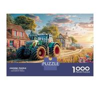 Scena trattore Rompicapo 1000 Pezzi In Paesaggio retro Art Resistente E Durevole, Un Gioco Di Puzzle Per Brain Training Puzzle, Ideale Per Decorazione Casa, Enigma Del Regalo Di Natale 70x