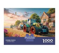 Scena trattore Rompicapo 1000 Pezzi In Paesaggio retro carta Premium, Un Puzzle Per Enigma Ultra Difficile, Ideale Per Indoor Leisure Puzzle, Il Miglior Regalo Per Gli Amanti Dei Puz