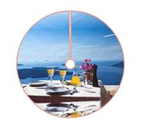 Scenario di un tavolo sopra il mare gonna per albero di Natale copertura base albero di Natale Natale Capodanno decorazioni casa gonna albero tappetino regali