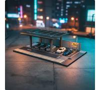 Scenario in Miniatura Parcheggio Scala 1:64 Kit di Montaggio Modellino
