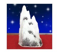 SCENARIO NATALIZIO ALTO 81CM CON MONTAGNE IN OVATTA BIANCO DECORAZIONE CON PIGNE