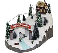 Scenario Natalizio con Pista da Sci Luci Suoni e Movimento villaggio di natale