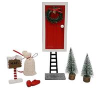 Scenario Natalizio la Porta dell’Elfo 9/10 Pezzi Decorativi Racconta la Fiaba Decorazione Natalizia per Bambini e Casa