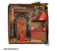 SCENARIO NATALIZIO PER PRESEPE LA BOTTEGA DEL MACELLAIO MACELLERIA
