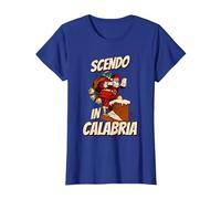 scendo in Calabria Maglietta, Donna, Blu Reale, S