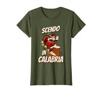 scendo in Calabria Maglietta, Donna, Oliva, 3XL