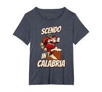 scendo in Calabria Maglietta, Donna Plus-Size, Pervinca, 6X