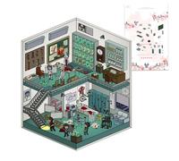 Scene adesive 3D per adulti, adesivi in miniatura con scena della casa, artigianato di carta, forniture per scrapbooking, per adolescenti, adulti, donne, bambini