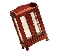 Scene Curio - Mobile in miniatura, colore: marrone | 1: 12 mobili della stanza con le porte chiare, stoccaggio dello scaffale, accento dell'esposizione del tavolo