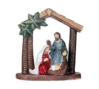 Scene da tavola della Natività,Scena della Natività - Mangiatoia per presepe di decorazione natalizia stabile - Ornamenti della nascita di Cristo di Gesù, decorazione interna della casa, scena della s