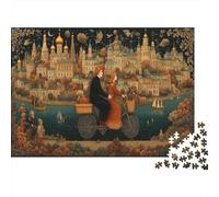 Scene di ciclisti che percorrono strade tortuose Puzzle 1000Pcs Decorazione Per La Casa. Rilassamento E Intelligence Per Adulti E Bambini Da 14 Anni 38x26cm/1000pcs