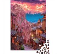 Scene di strada nell'antico GiapponePuzzle 1000 Pezzi Per Adulti, Giochi Educativi, Sfide, Decorazioni Per La Casa70x50cm/1000pcs