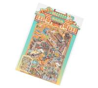 Scene paesaggistiche in miniatura adesivi a tema impermeabile PET paesaggio urbano per scrapbooking diario artigianato progetto scena culturale in miniatura
