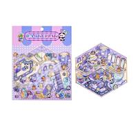 Scene Sticker Cartoon Scenery Miniature Simulato Cabina Scena per Scrapbooking Journal Planner Album Creativo Gioco Mondiale Sticker