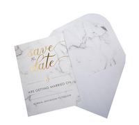 Sceneggiato Marmo - Save The Giorno Biglietti con Buste - 10 Set Neviti