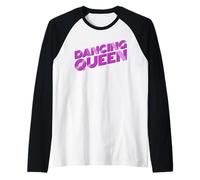 Sceneggiatura retrò da Discoteca Dancing Queen Maglia con Maniche Raglan