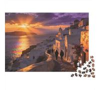 Scenery Puzzle 1000 Pezzi Carta Spessa Dettagliato Per Adultidifficil Resistente Santorini Collezion Compleanno Regalo 38x26cm/1000pcs