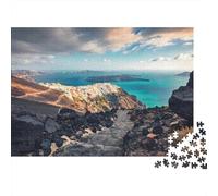 Scenery Puzzle 1000 Pezzi Carta Spessa Dettagliato Per Adultidifficil Resistente Santorini Per Famiglie Regalo 38x26cm/1000pcs