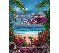 Scènes et Paysages d'Été Coloriage adulte: Livre de coloriage anti stress pour adultes 50 Dessins Inspirants de la Saison d'été relaxant Anti-Stress