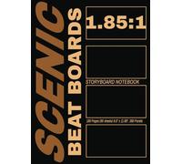 SCENIC 1.85:1 Beat Boards Storyboard Notebook, 8.5x11.69 inches, 180 Pages (90 sheets), 360 Panels
