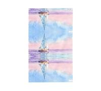 Scenic Flags - Bandiera con magnifico paesaggio su tessuto in poliestere leggero, 150 x 90 cm, barca a vela colorata