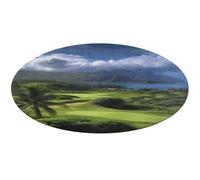 Scenic Hawaii Golf Tappeto rotondo tropicale morbido assorbente tappetino da bagno ingresso antiscivolo tappeto fattoria tappetino anteriore posteriore 80 x 80 cm per camera da letto soggiorno casa