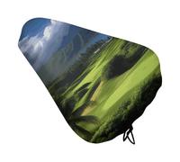 Scenic Hawaii Golf Tropical Bike Seat Cover Morbido Imbottito, Extra Largo Bike Seat Cushion for Women Men Comfort, Ricambio Impermeabile Sedile Bicicletta Cuscino con Cordoncino, Adatto per Strada
