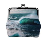 Scenic Sea Water Print Vintage Leather Change Purse Elegante Piccolo portamonete per le donne portamonete Portafoglio Mini