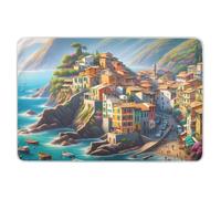 Scenic Village - Coprimaterasso impermeabile blu, riutilizzabile, 86,4 x 132,1 cm