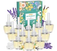 Scent-Hi Deodorante Casa Ricarico, 12x19ML - Lino, Lavanda, Vaniglia, 3 Profumi Alternativamente Deodorante Elettrico Ricarica Adatto per Air Wick/Glade Diffusore Elettrico